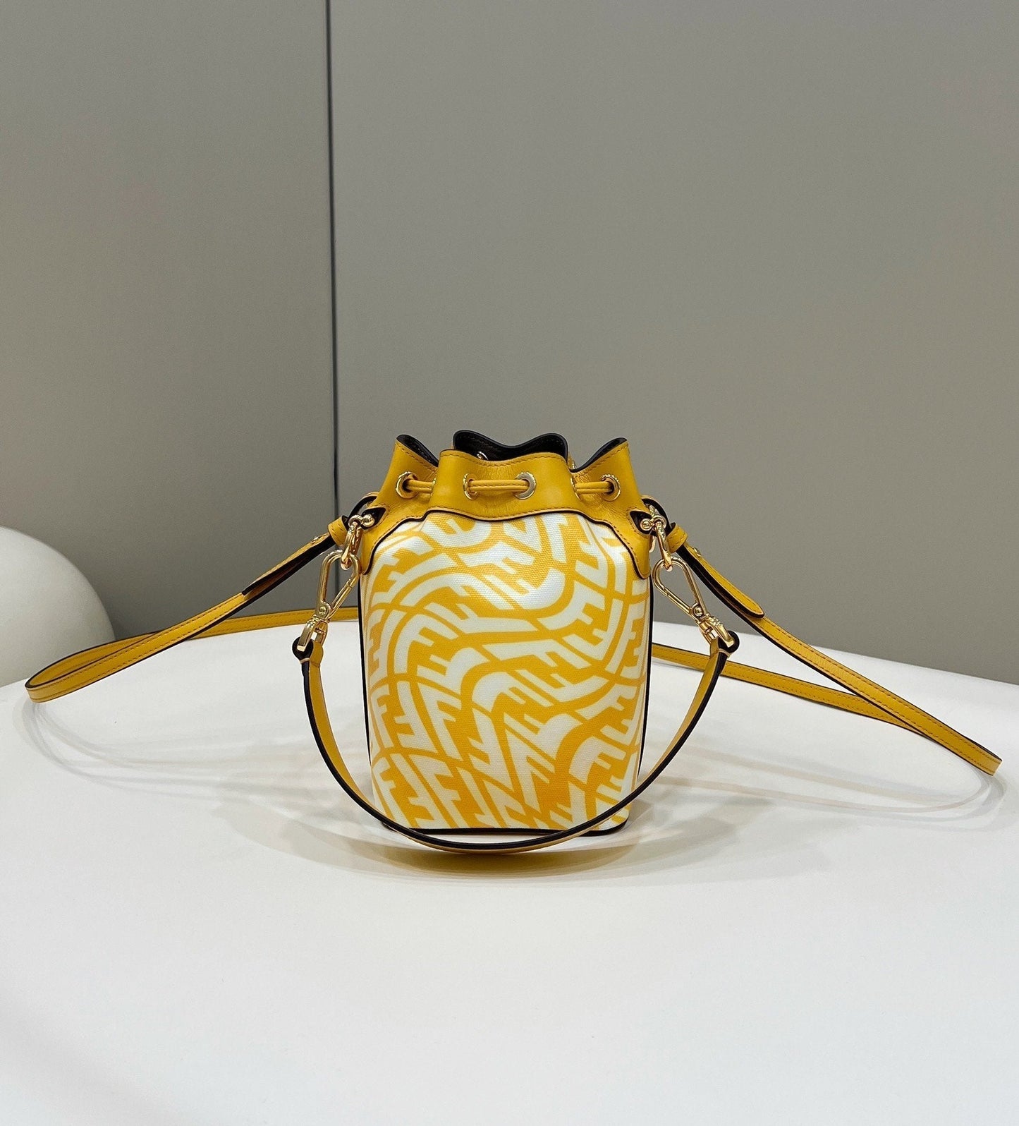 Top QualityTop Quality Mon Tresor Bag Yellow For Women, Women’s Handbags, Shoulder And Crossbody Bags 7.1in/18cm FF 8BS010