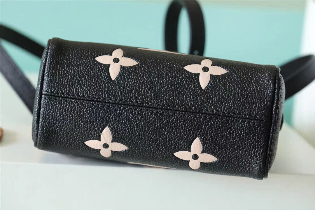 Top Quality Nano Speedy Monogram Empreinte Arizona Beige/ Creme Beige For Women, Womens Bags, Shoulder And Crossbody Bags 6.3in/16cm Top Quality