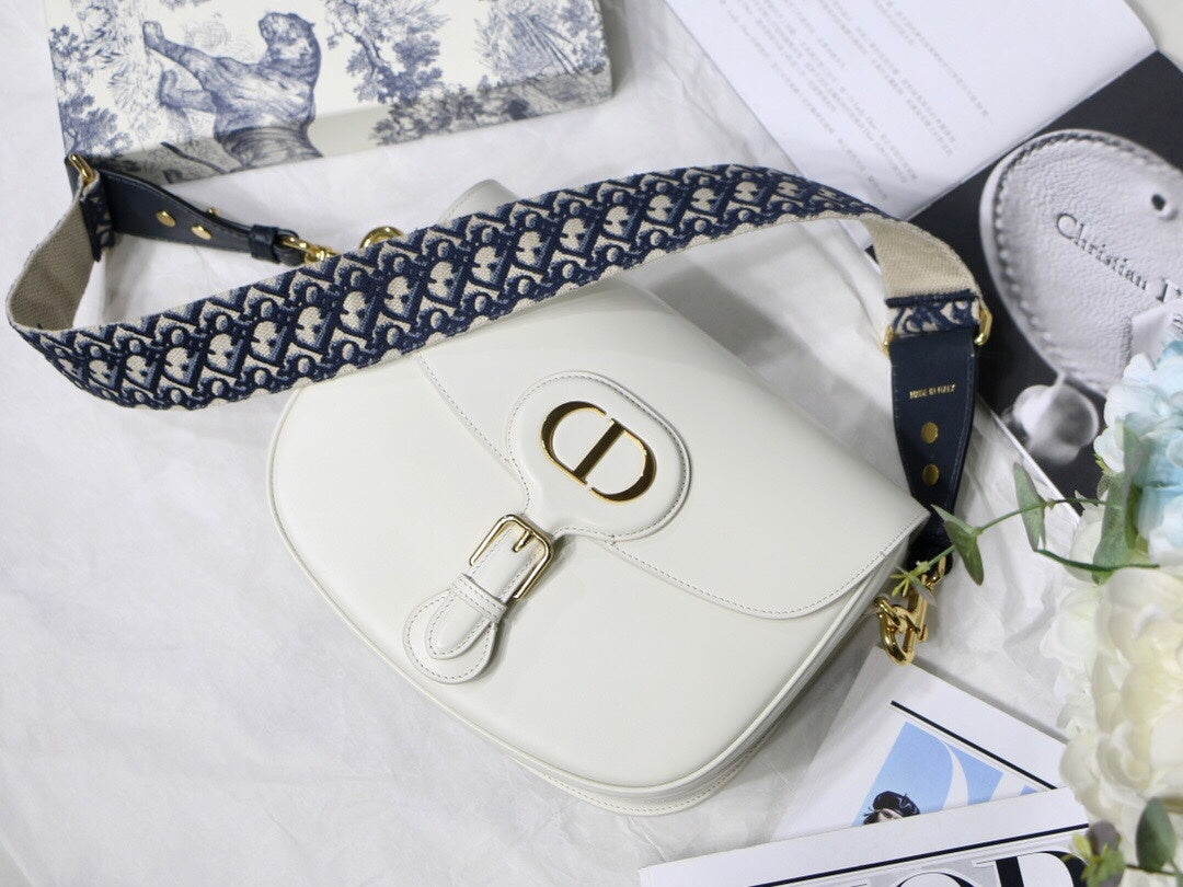 Top Quality Large Bobby Bag White For Women 10.5in/27cm CD M9320UMOB_M941