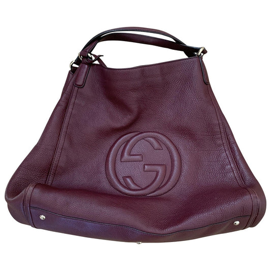 Gucci soho burgundy leather handbag