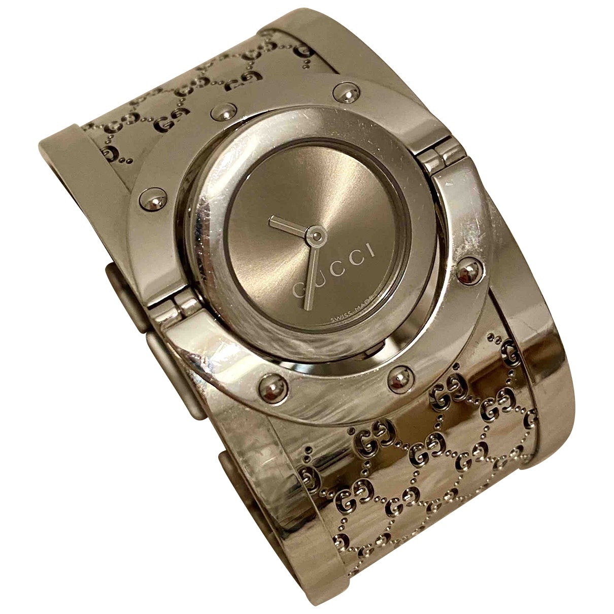 Gucci twirl silver steel watch
