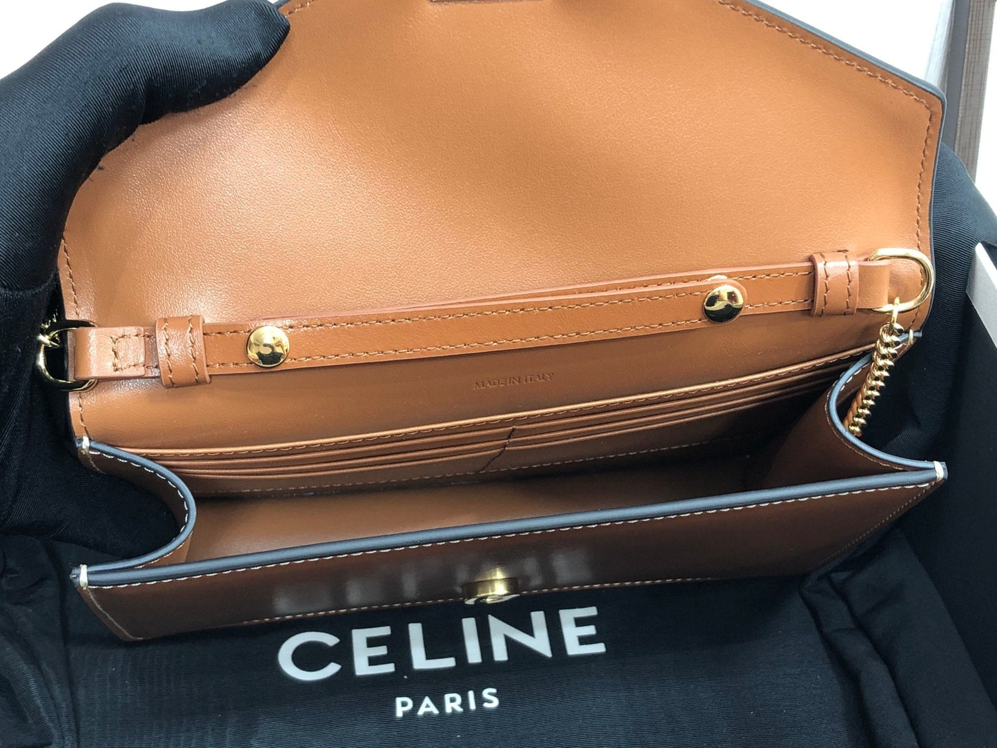 Top Quality Wallet On Chain Triomphe Tan For Women 7in/19cm 10J733DPV.04LU