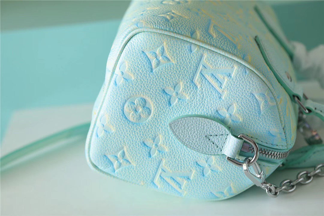 Top Quality Speedy Bandouliere 20 Monogram Empreinte Vert D’eau Green For Women,  Shoulder And Crossbody Bags 20.5cm/8.1in Top Quality M46092