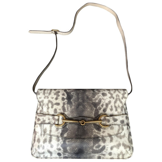 Gucci grey leather handbag
