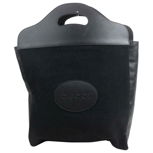 Gucci black suede handbag