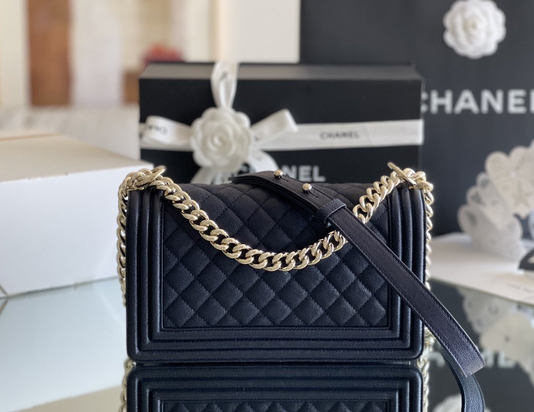 CHLMeTop Qualityum Boy Handbag Dark Blue For Women 9.8in/25cm A67086