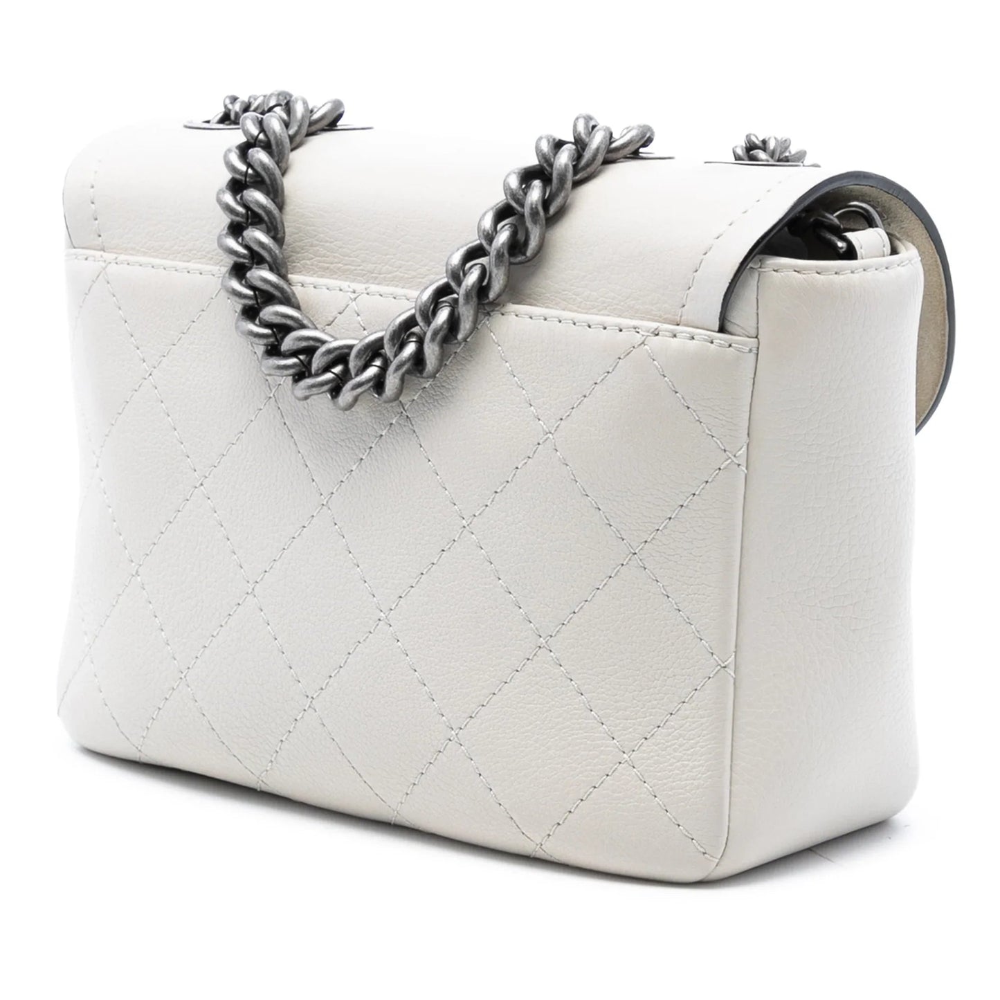 White Chanel Paris-Greece Calfskin Archi Chic Flap Satchel