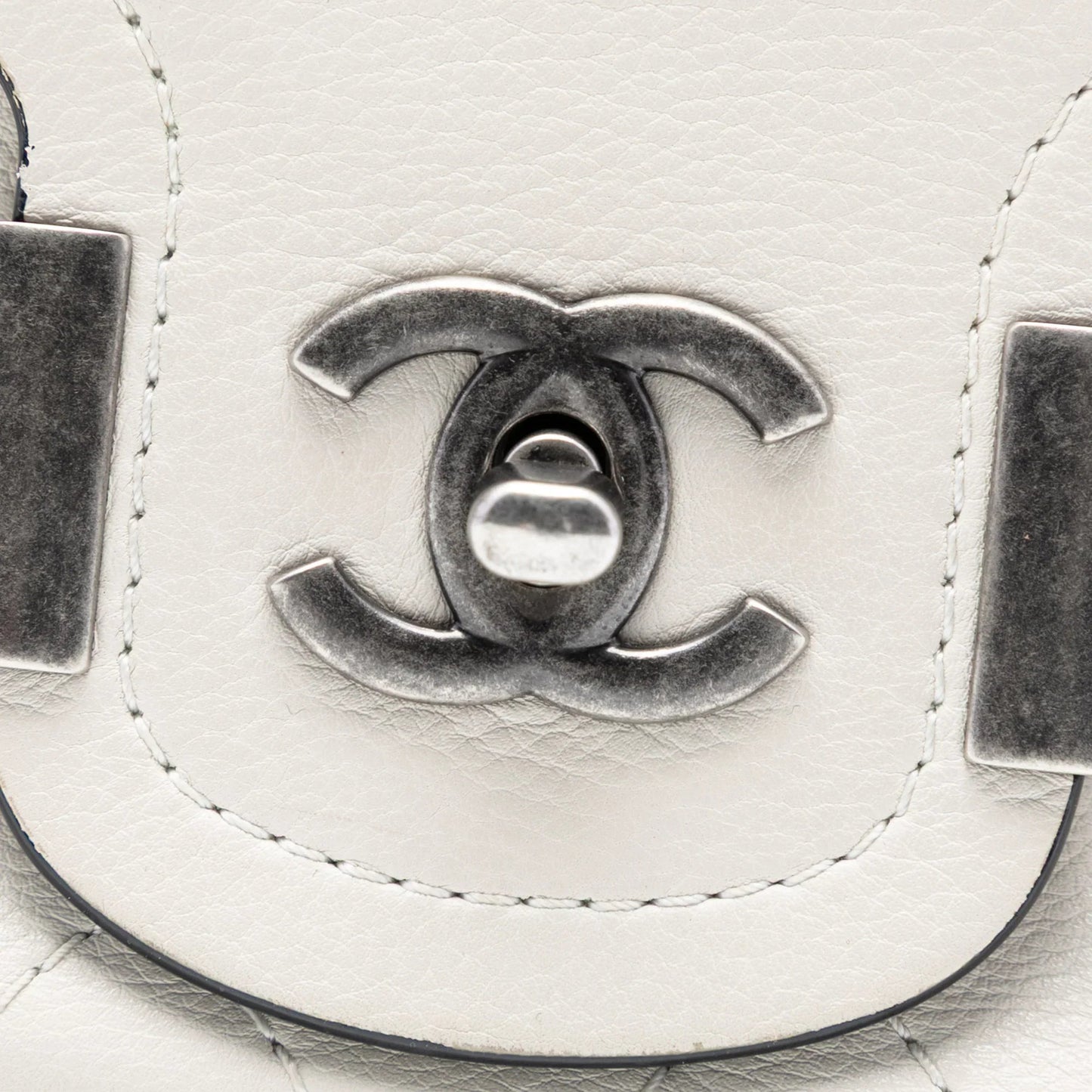 White Chanel Paris-Greece Calfskin Archi Chic Flap Satchel
