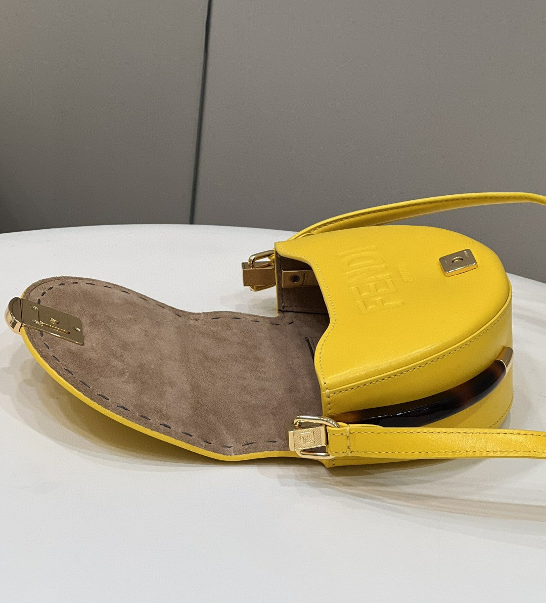 Top QualityTop Quality Moonlight Saddle Yellow Bag For Woman 19cm/7.5in