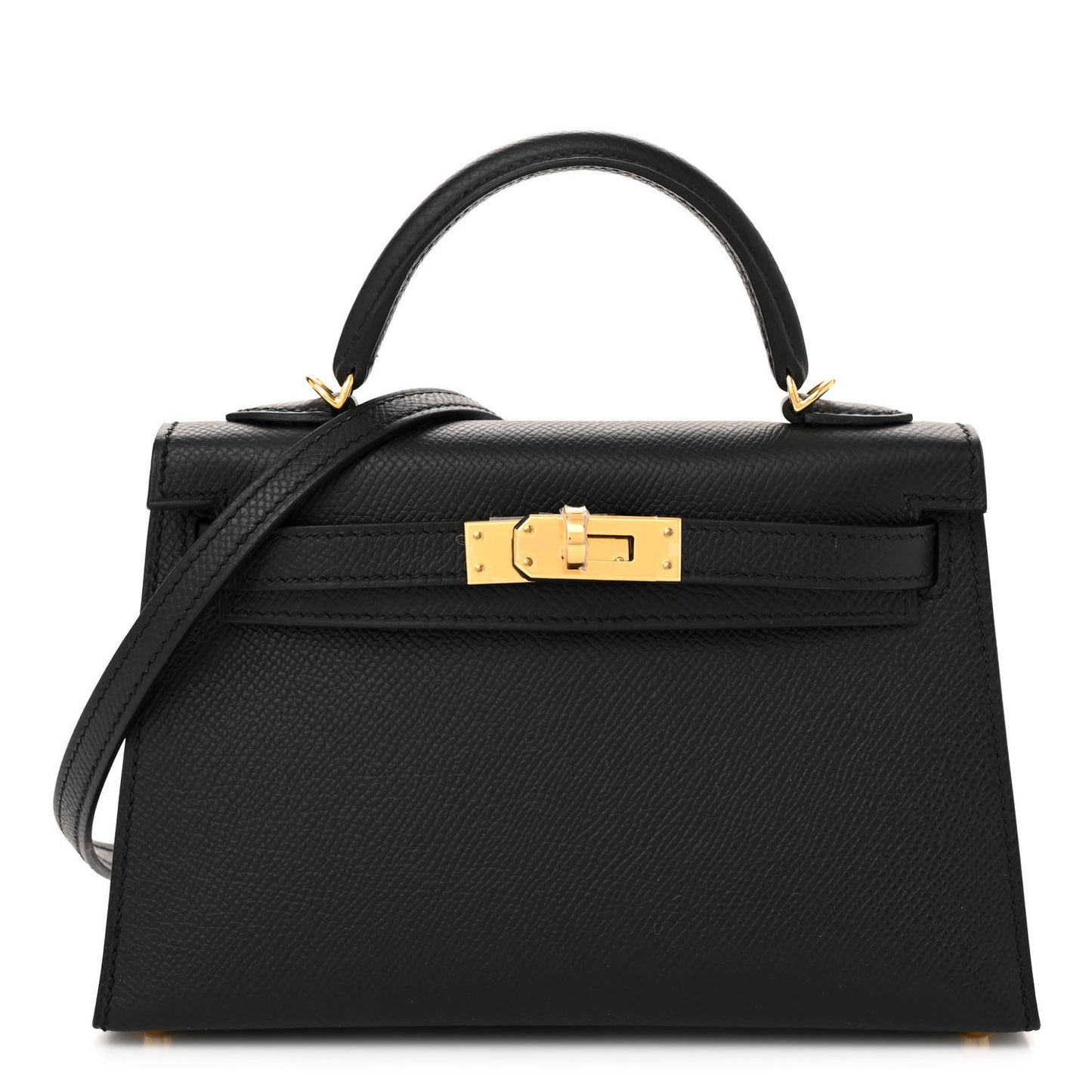 Hermes Epsom Mini Kelly Sellier 20 Black
