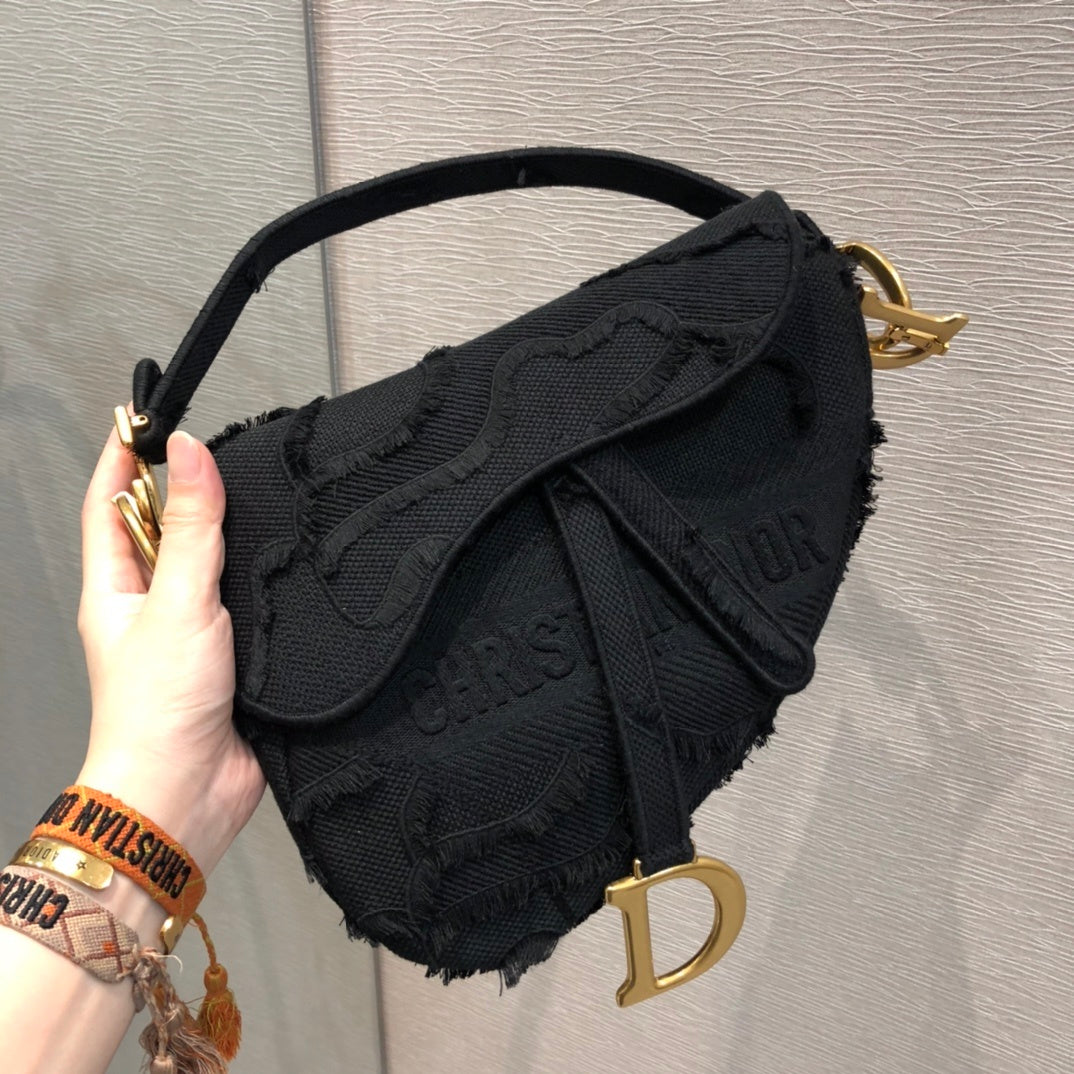 Top Quality Saddle Bag Black For Women 10in/26cm CD
