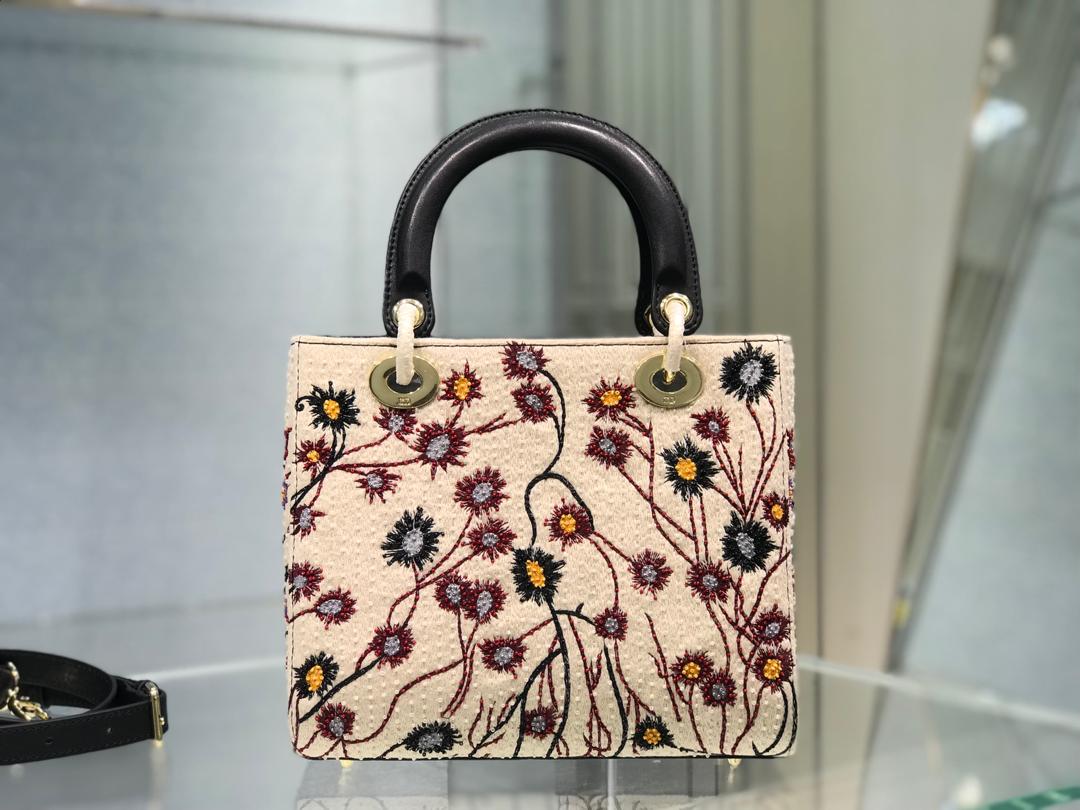 Top Quality MeTop Qualityum Lady JarTop Qualityn De MiTop Quality Bag Multicolor Beige For Women 9.5in/24cm CD