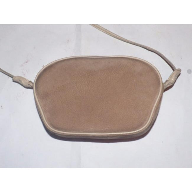 Gucci   Beige Tan Suede And Leather Cross Body Bag