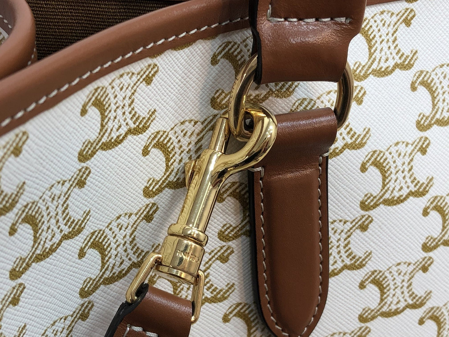 Top Quality Mini Horizontal Cabas In Triomphe Canvas White For Women 14in/35cm 199742BZJ.01BC