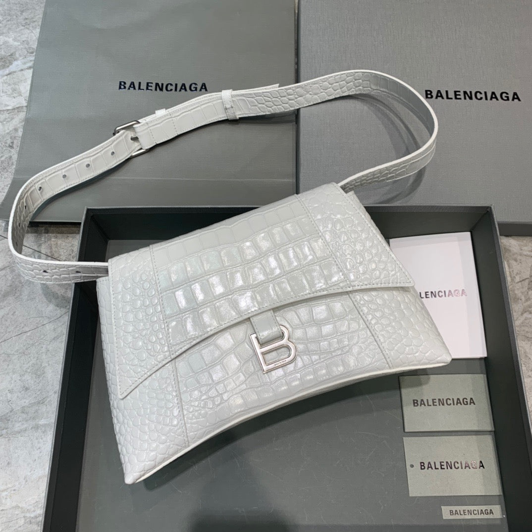 Top Quality Downtown Small Shoulder Bag In White, For Women,  Bags 11.8in/30cm