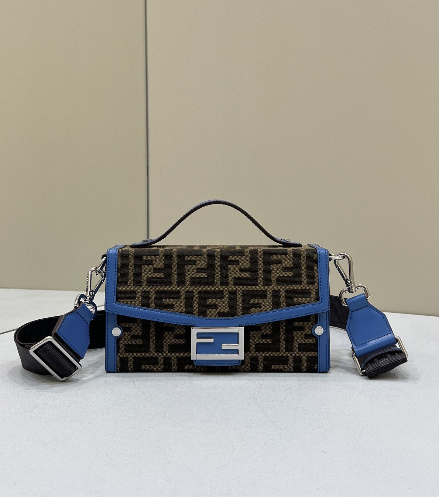 Top QualityTop Quality Mon Baguette Soft Trunk Brown and Blue Bag For Woman 21.5cm/8.5in