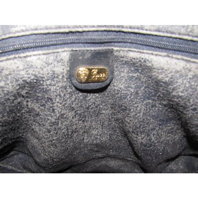 Gucci   Shades Of Blue With Large G Logo Print Coated Canvas And Leather