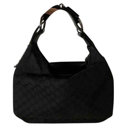 Gucci hobo black cloth handbag
