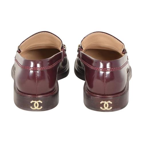 Chanel Burgundy Loafers