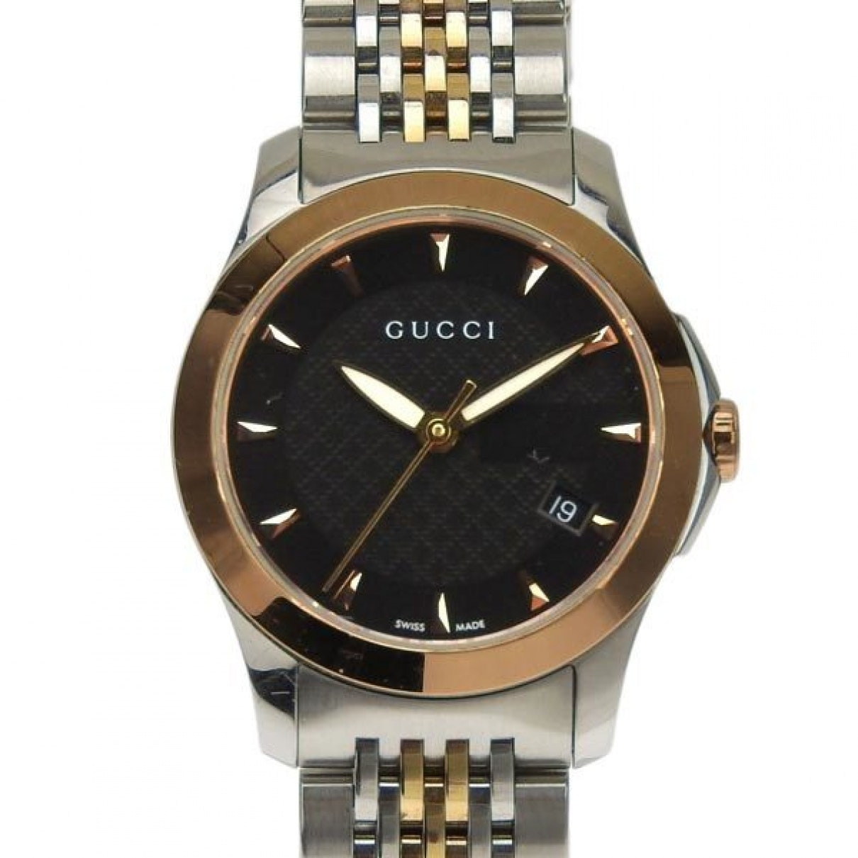 Gucci g-timeless silver gold plated watch