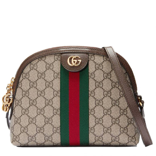 Gucci ophidia brown cloth handbag