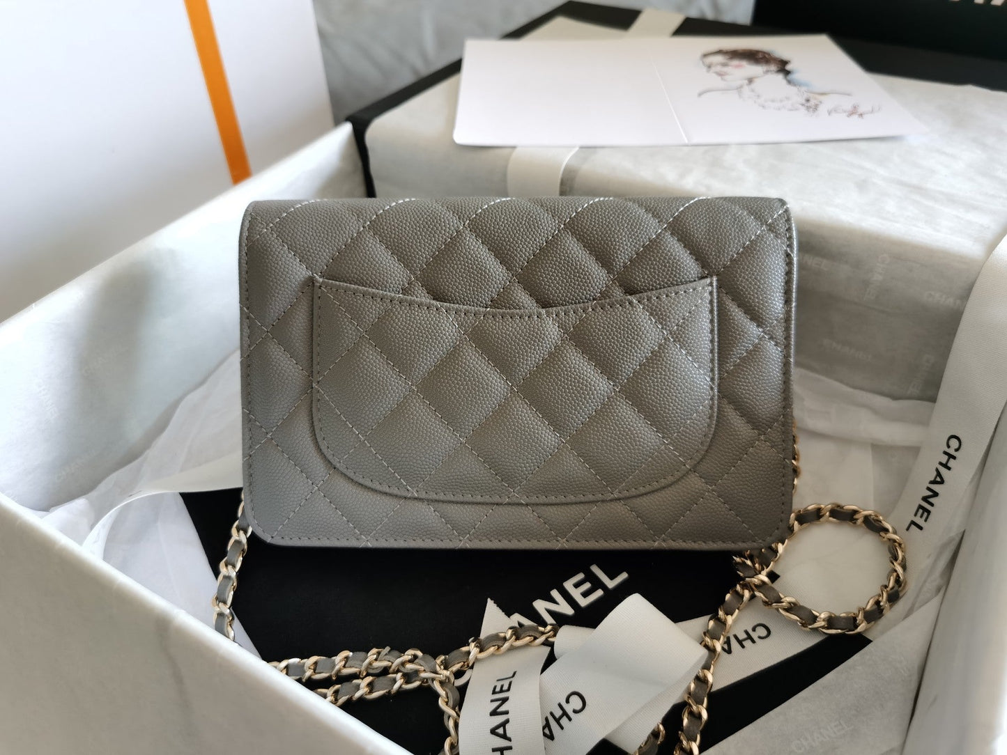 CHLMini Flap Bag Grey For Women 7in/18.5cm