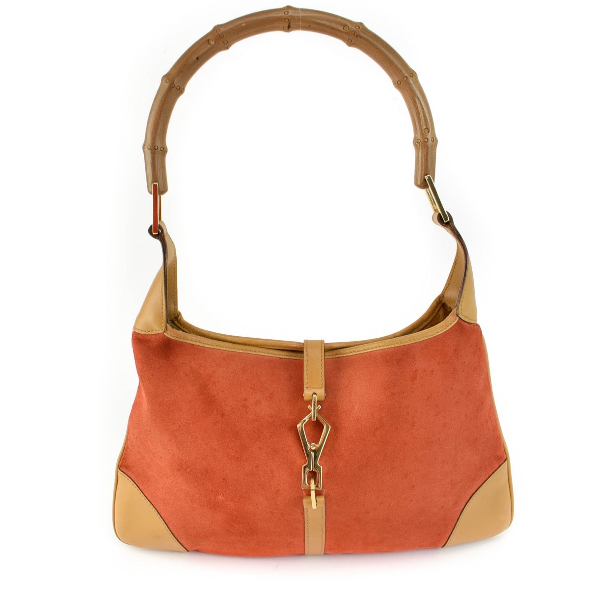 Gucci jackie    orange suede handbag