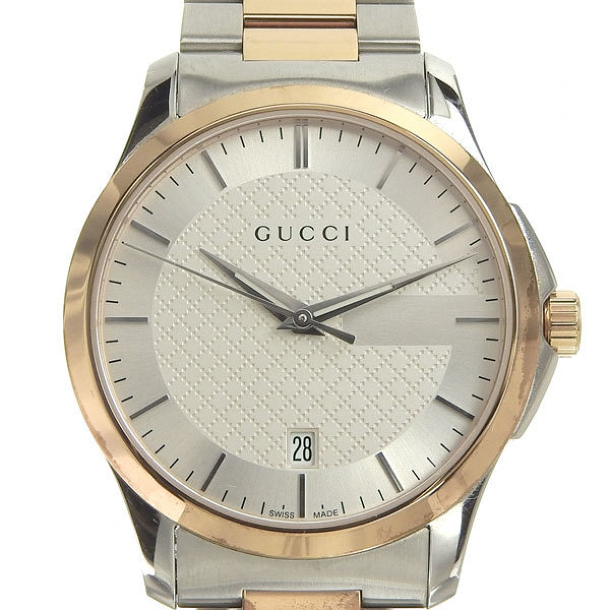 Gucci g-timeless silver gold plated watch