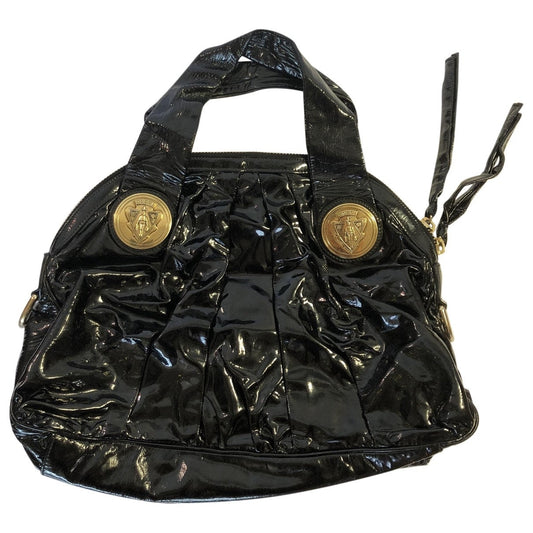 Gucci hysteria black patent leather handbag