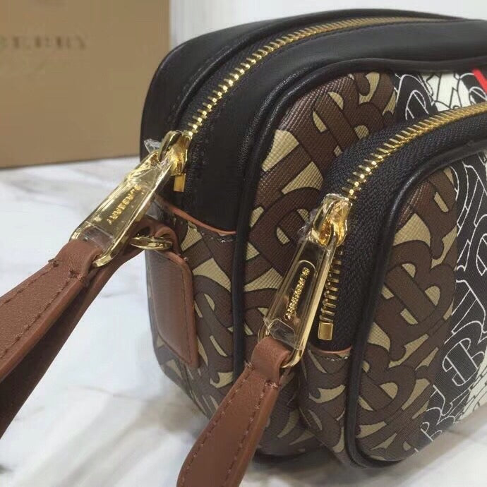 Top Quality Monogram Stripe E-Canvas Camera Bag Bridle Brown For Women, Bags 19.5cm/7.7cm