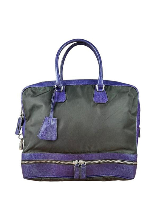 Prada Tessuto Top Handle Bag Purple