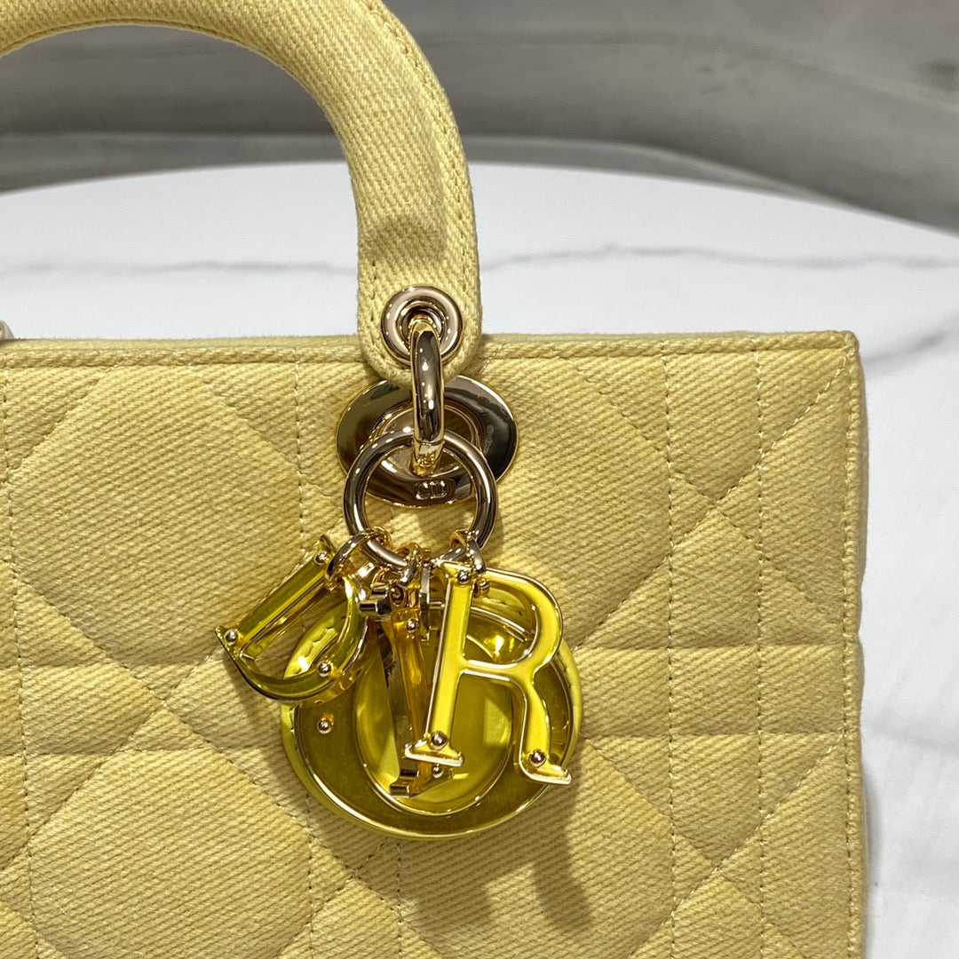 Top Quality Lady D-Joy Bag Yellow For Women, Womens Handbags 26cm/10in CD