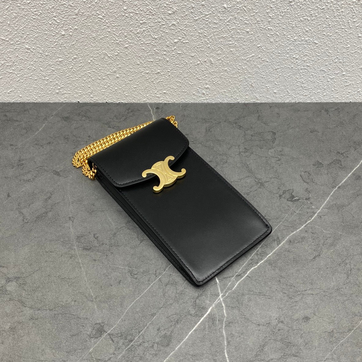 Top Quality Vertical Phone Pouch Black For Women 6in/19cm 10J133DPV.38NO