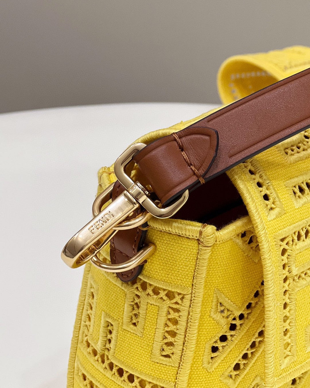 FI Baguette Yellow with Embroidery MeTop Qualityum Bag For Woman 28cm/11in