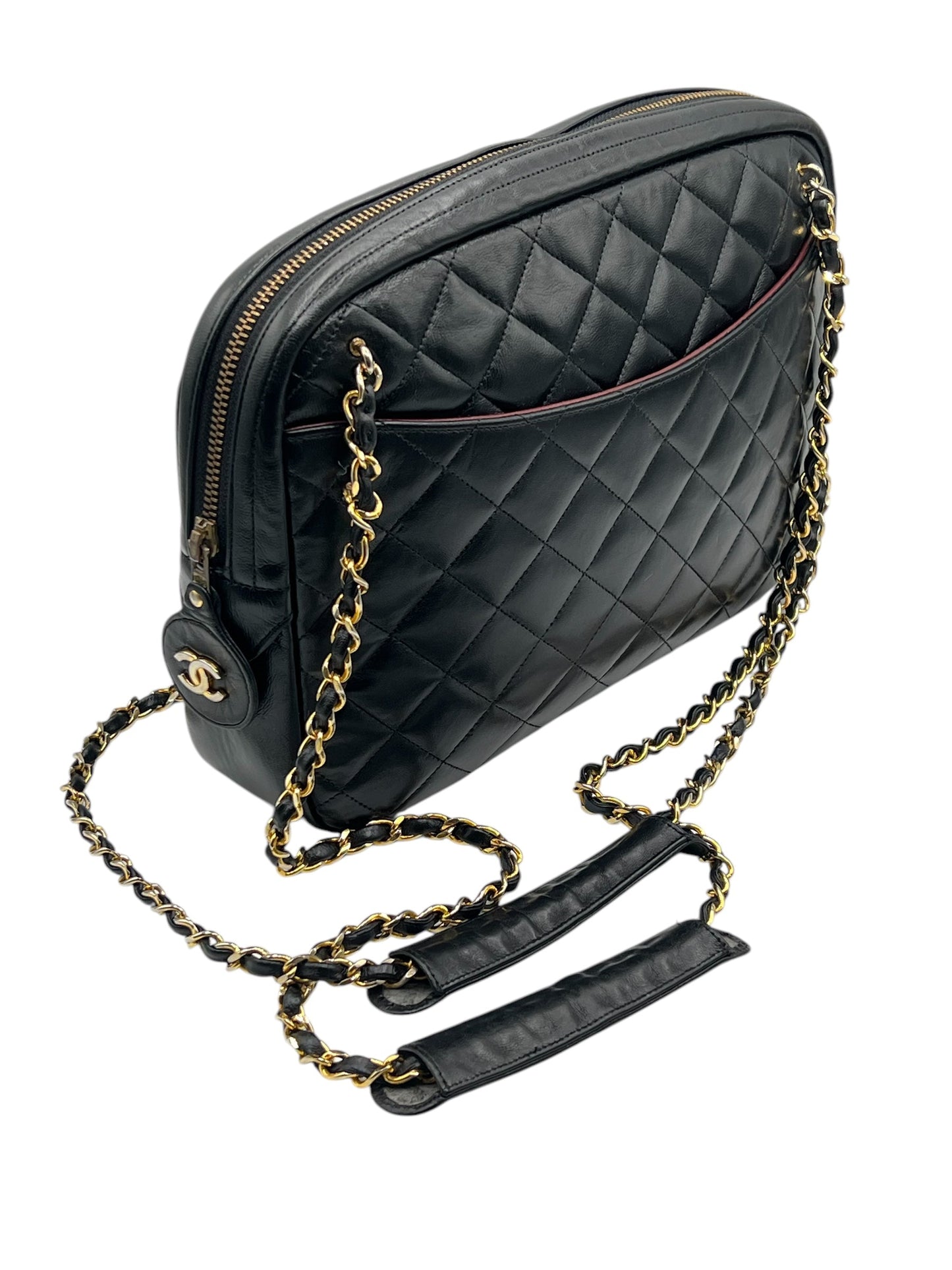 Chanel - sac caméra cuir noir