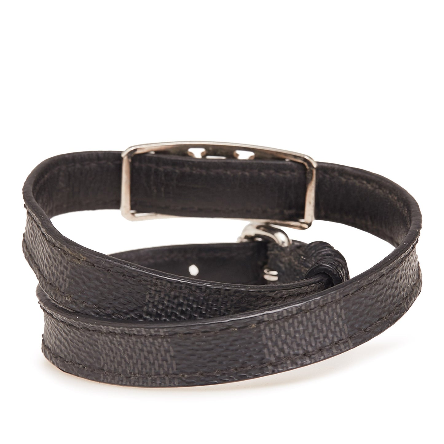 Black Louis Vuitton Damier Graphite Sign It Bracelet