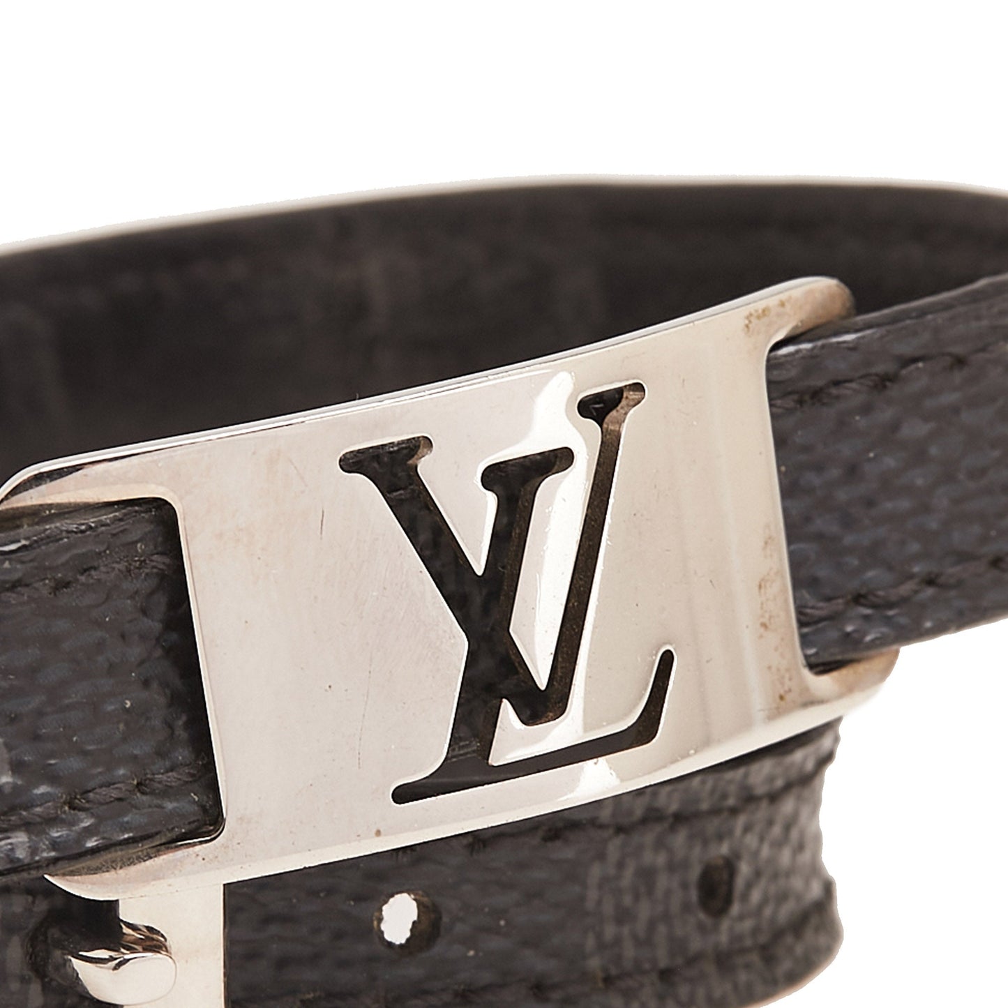 Black Louis Vuitton Damier Graphite Sign It Bracelet