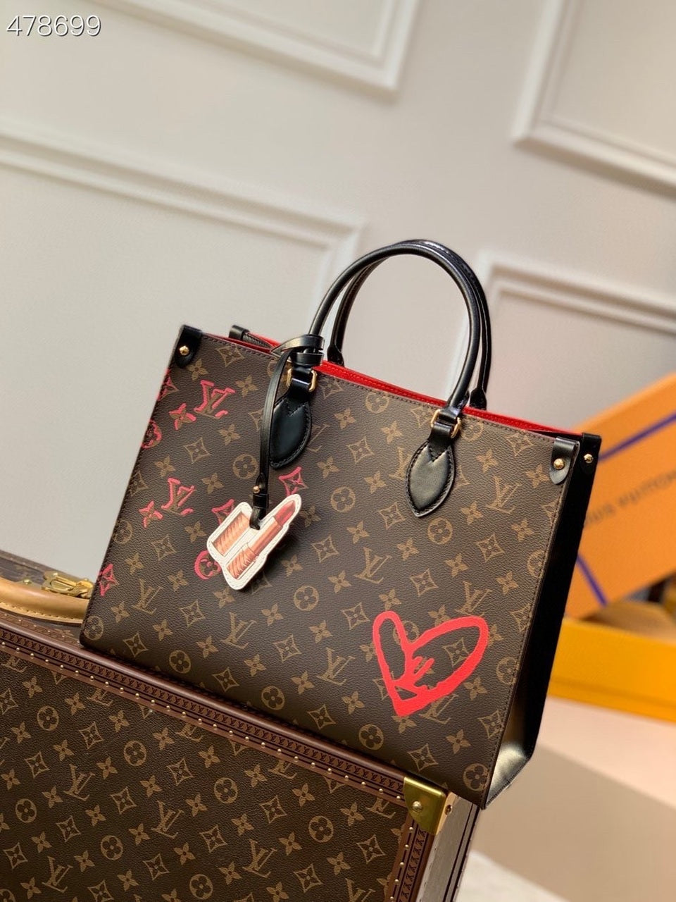 Top Quality Onthego MM Fall In Love Monogram Canvas For Women, Womens Handbags, Shoulder Bags 13.8in/35cm Top Quality M45888