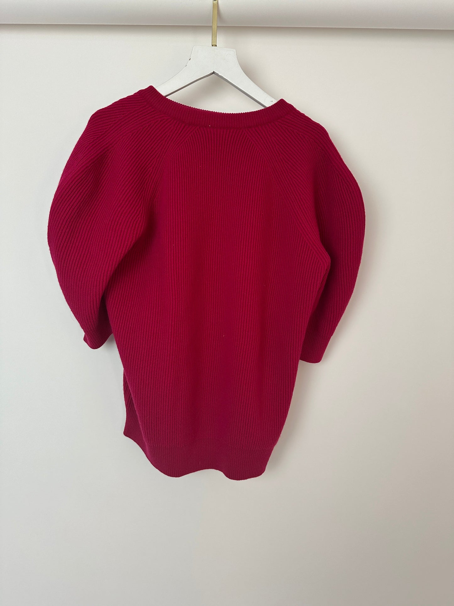 Alexander McQueen Pink Pull Over Knitted Short Sleeve Jumper Size XS (UK 4)