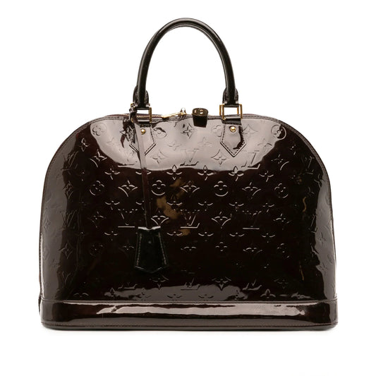 Purple Louis Vuitton Monogram Vernis Alma GM Handbag