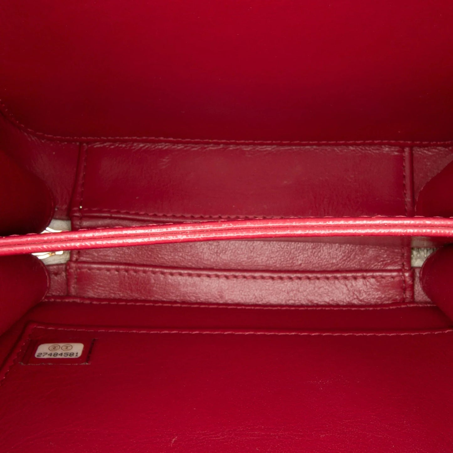 White Chanel Small Caviar Striped CC Filigree Vanity Case
