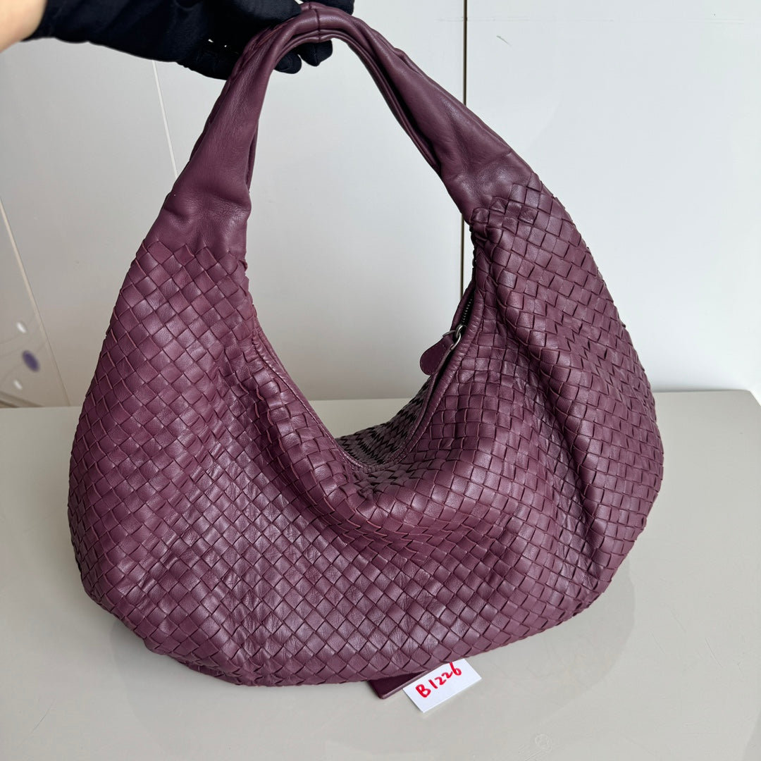 Bottega Veneta Belly Hobo Intrecciato Burgundy Large 50cm