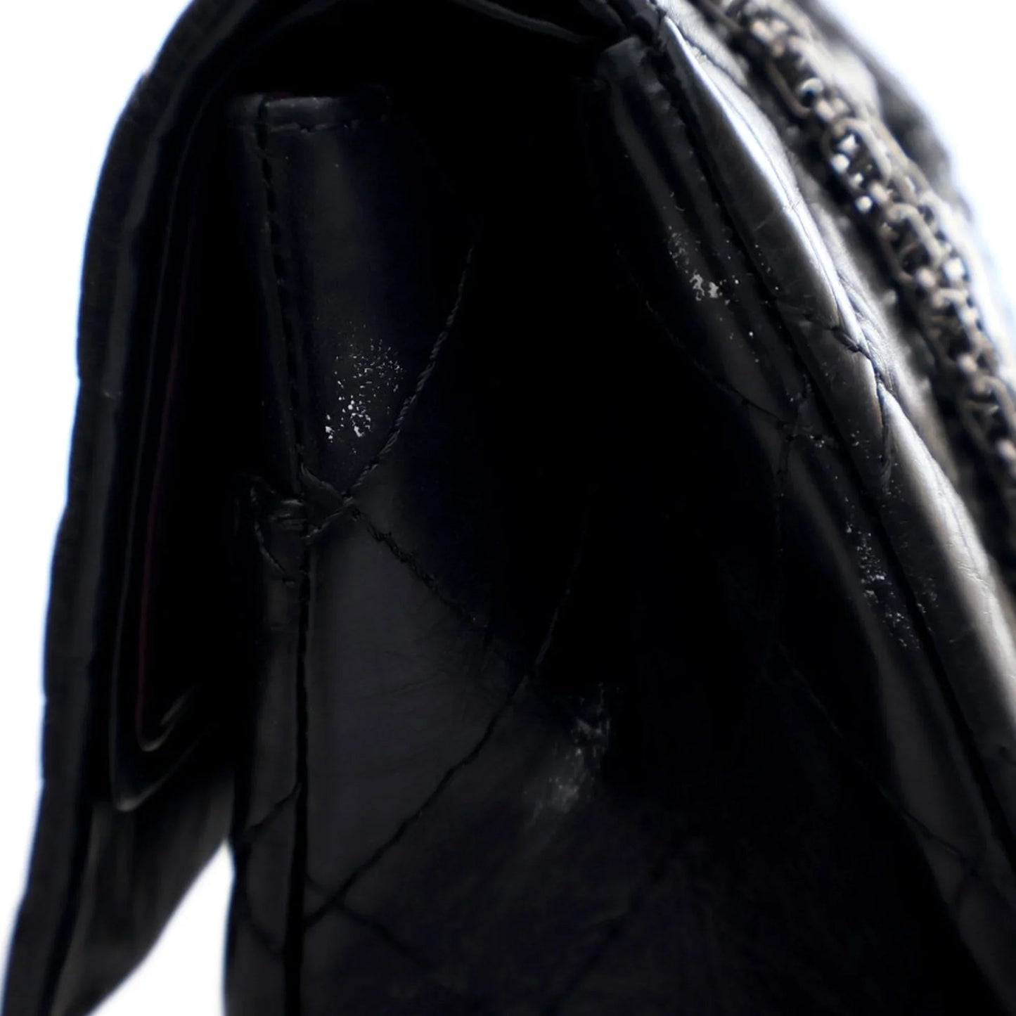 Black Chanel Reissue 2.55 Aged Calfskin Double Flap 227 Shoulder Bag