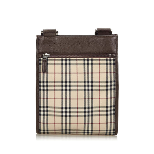 Burberry Brown Ho  Check Nylon Crossbody Bag United Kingdom