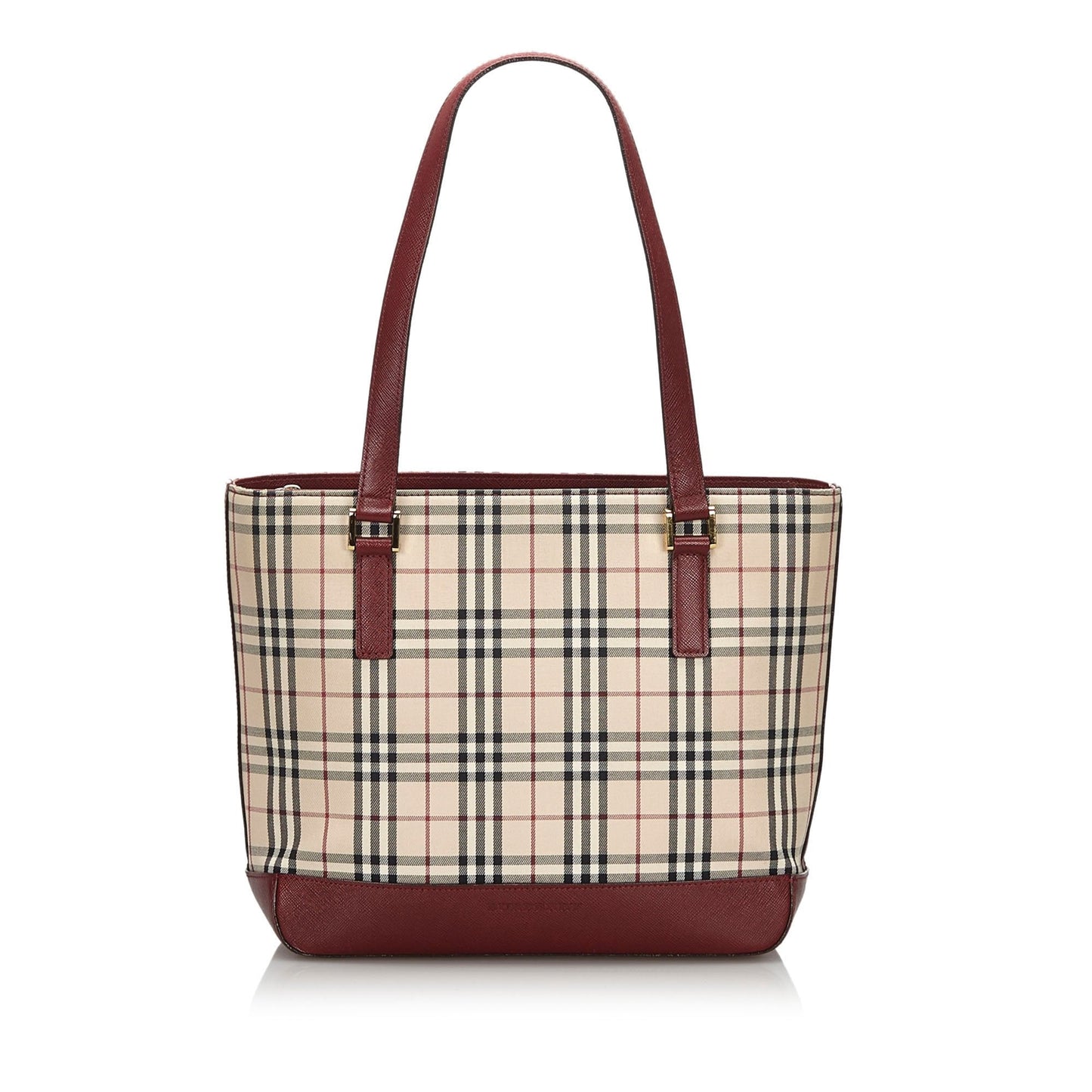Burberry Brown Beige Nylon Fabric Ho  Check Tote Bag United Kingdom