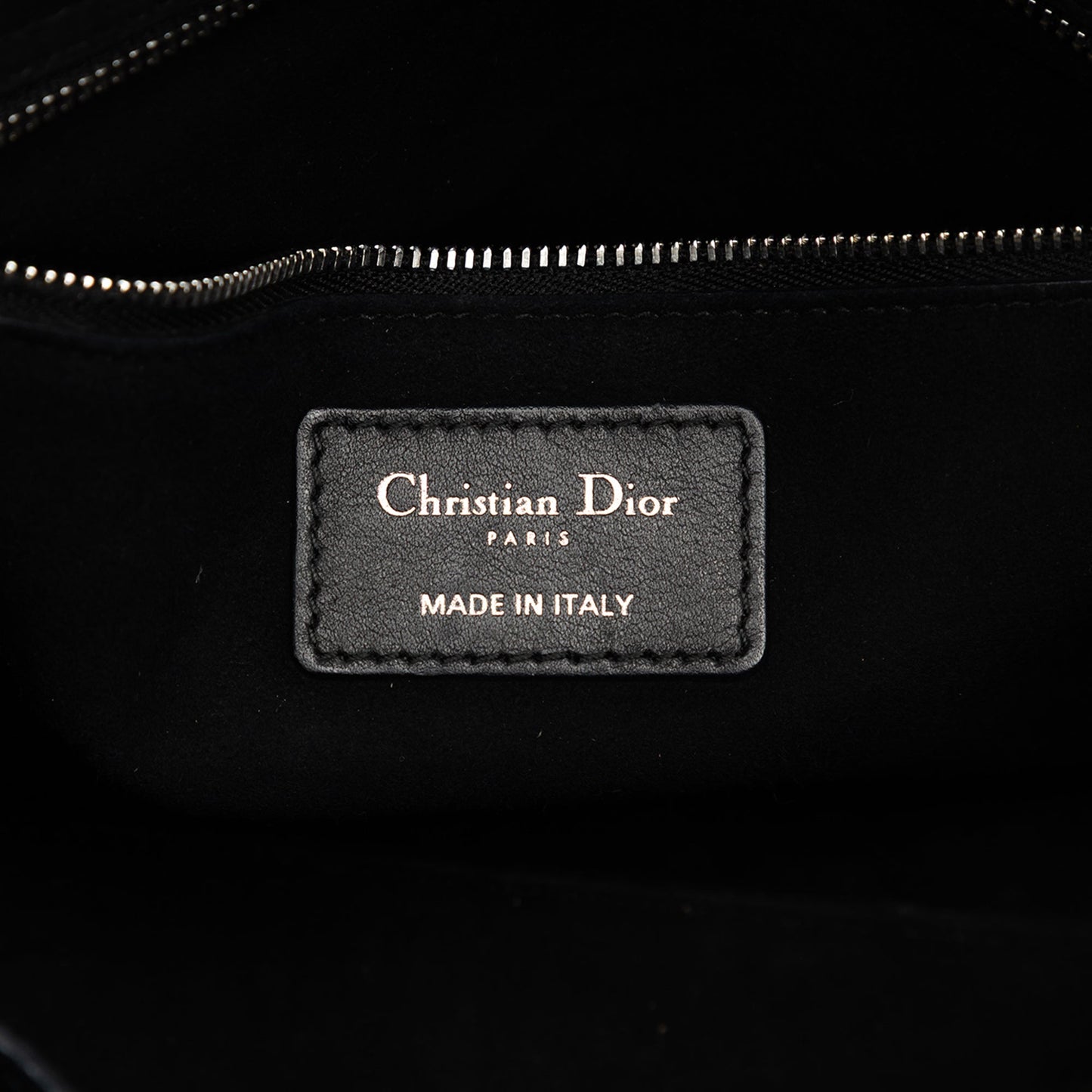 Black Dior Medium Calfskin Cannage Embossed Flower Studded Supple Lady Dior Satchel