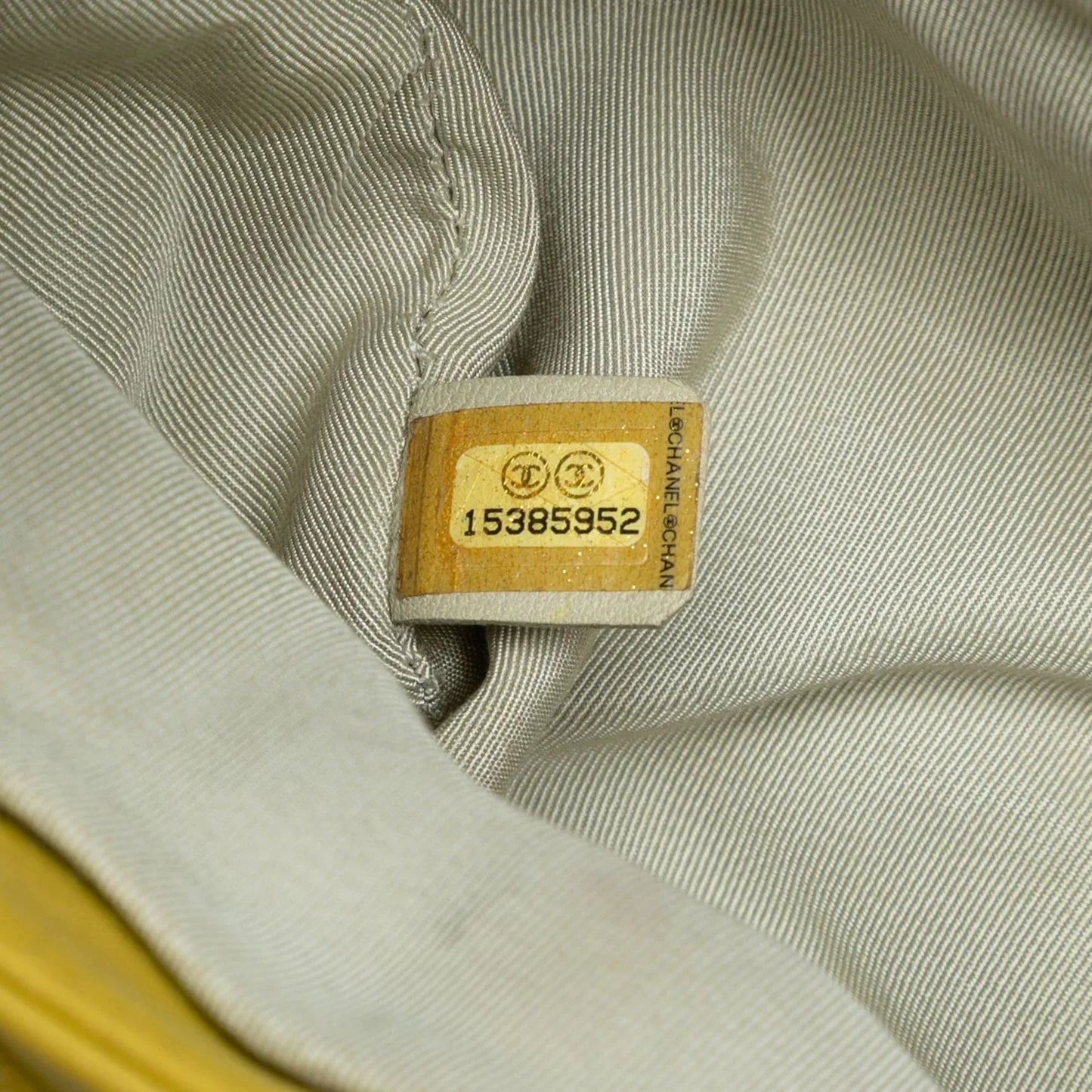 Yellow Chanel CC Quilted Lambskin Chain Around Flap Crossbody Bag