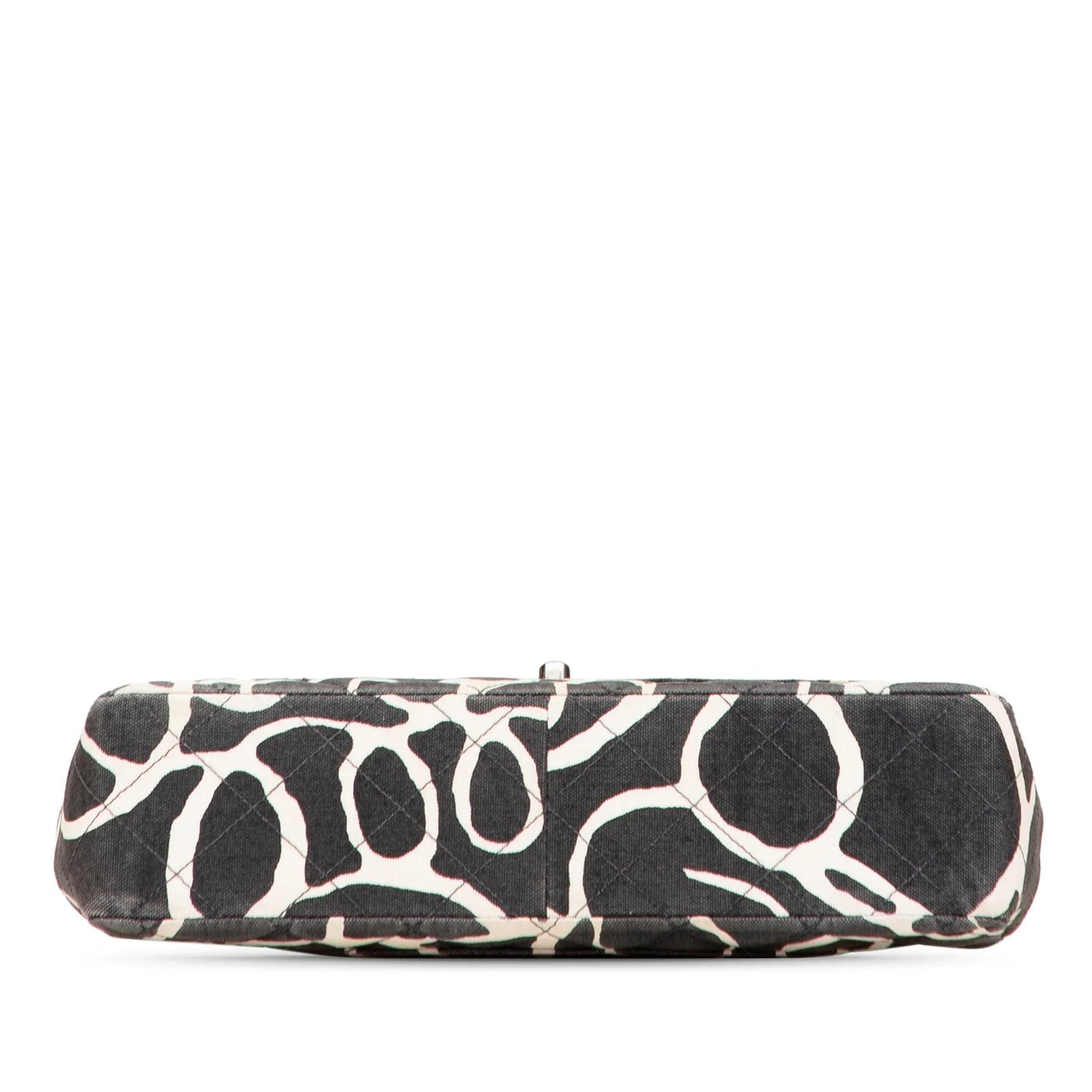 Black Chanel Medium CC Quilted Printed Canvas Single Flap Shoulder Bag