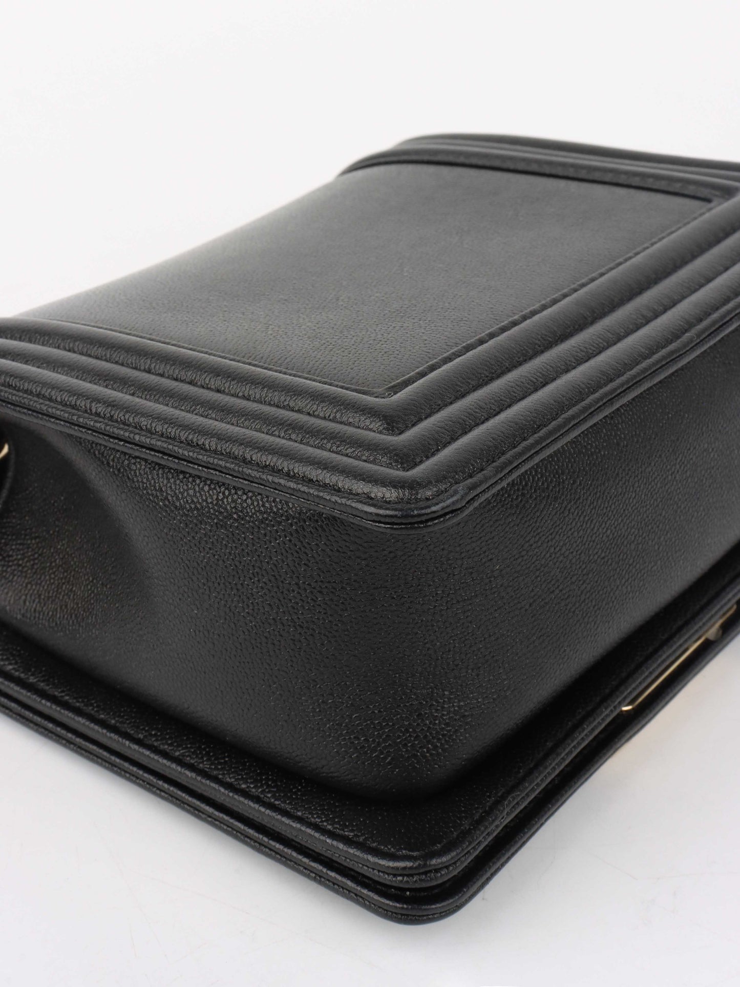 Chanel Black Mini Boy Bag in Calfskin LGHW.
