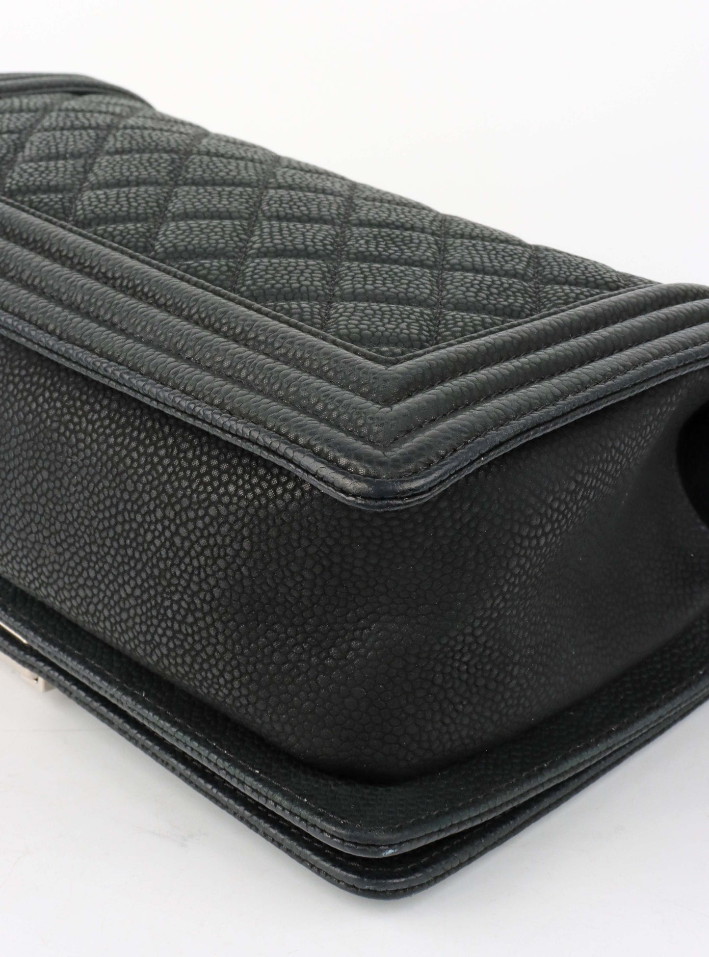 Chanel Black Medium Soft Caviar Boy Bag SHW.